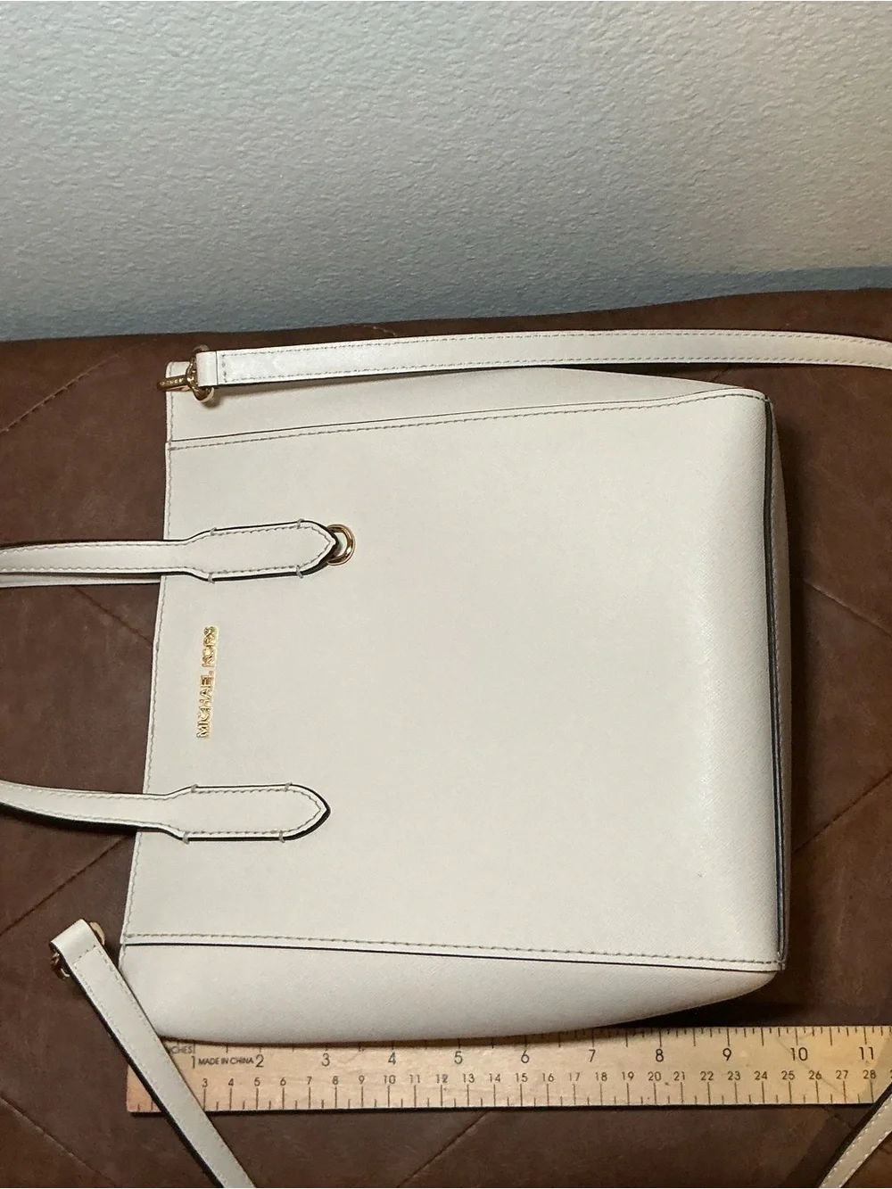 Michael Kors Cream Tote Bag with Removable Strap